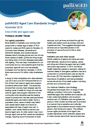 palliAGED Aged Care Standards Insight thumbnail